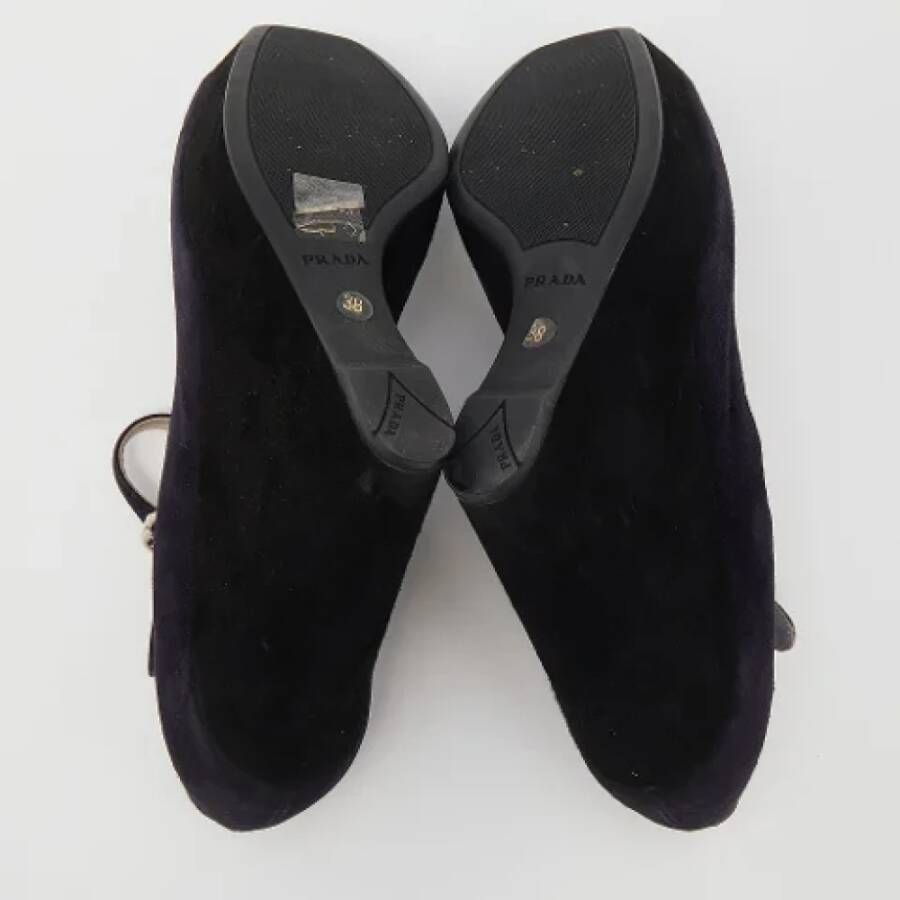 Prada Vintage Pre-owned Suede heels Purple Dames