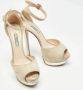 Prada Vintage Pre-owned Suede sandals Beige Dames - Thumbnail 4