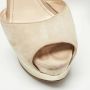 Prada Vintage Pre-owned Suede sandals Beige Dames - Thumbnail 7