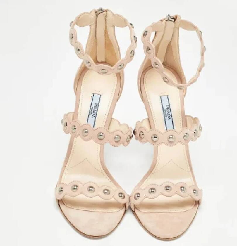 Prada Vintage Pre-owned Suede sandals Beige Dames