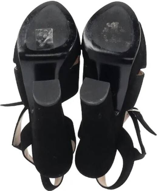 Prada Vintage Pre-owned Suede sandals Black Dames