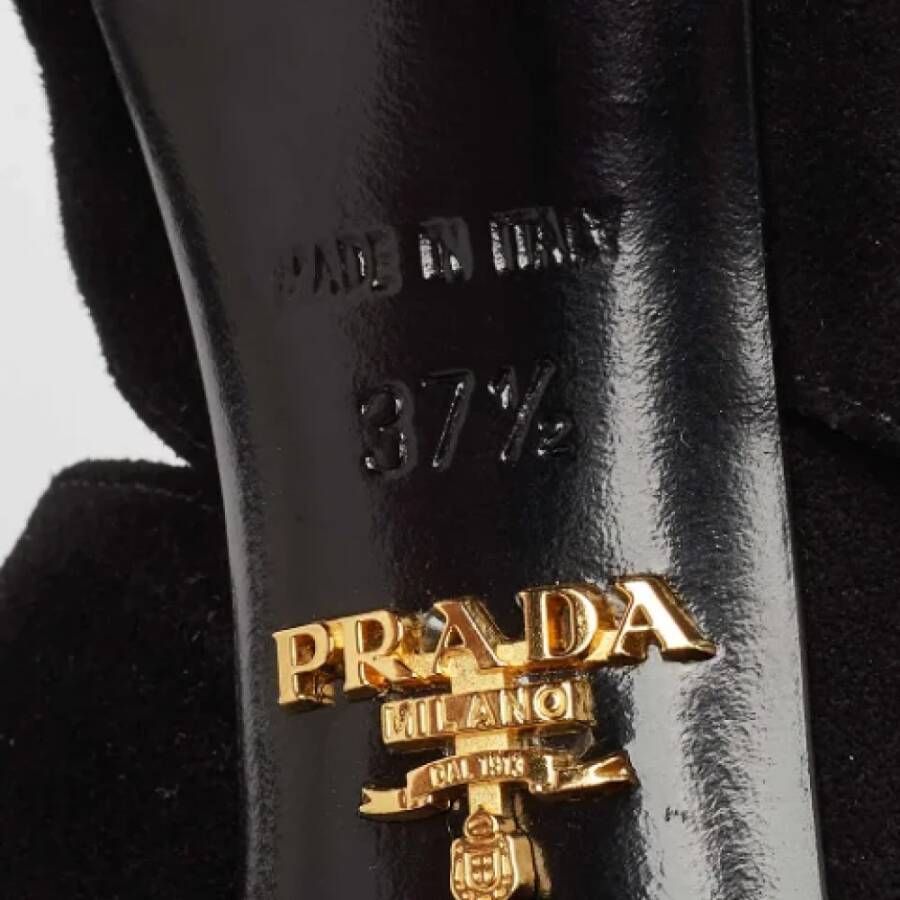 Prada Vintage Pre-owned Suede sandals Black Dames