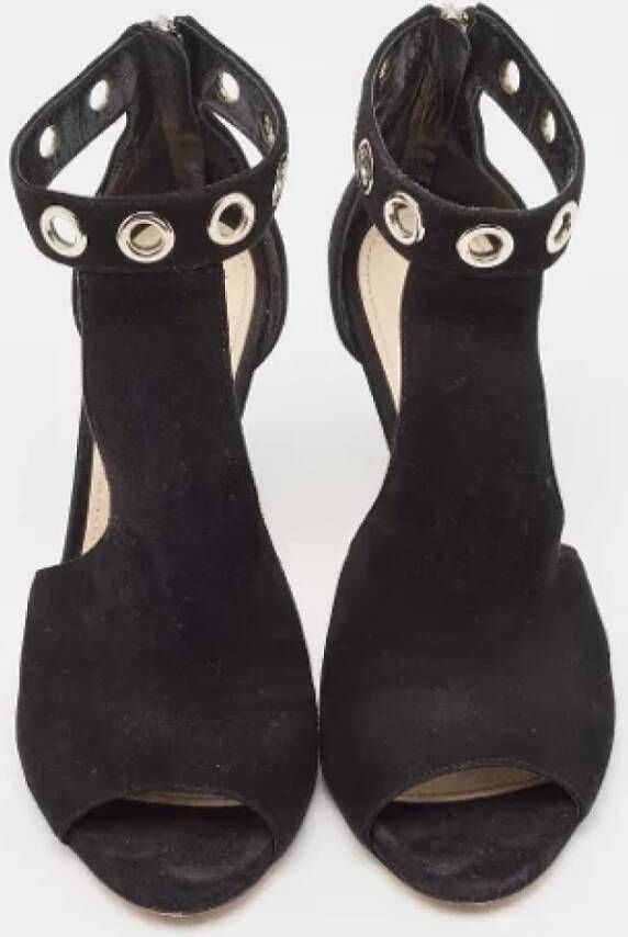 Prada Vintage Pre-owned Suede sandals Black Dames