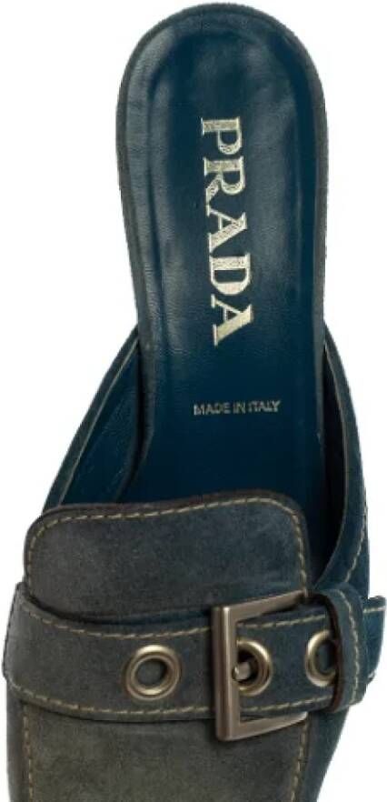 Prada Vintage Pre-owned Suede sandals Blue Dames