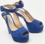 Prada Vintage Pre-owned Suede sandals Blue Dames - Thumbnail 4