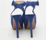 Prada Vintage Pre-owned Suede sandals Blue Dames - Thumbnail 5