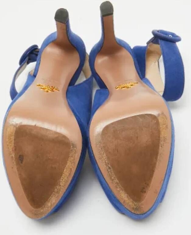 Prada Vintage Pre-owned Suede sandals Blue Dames