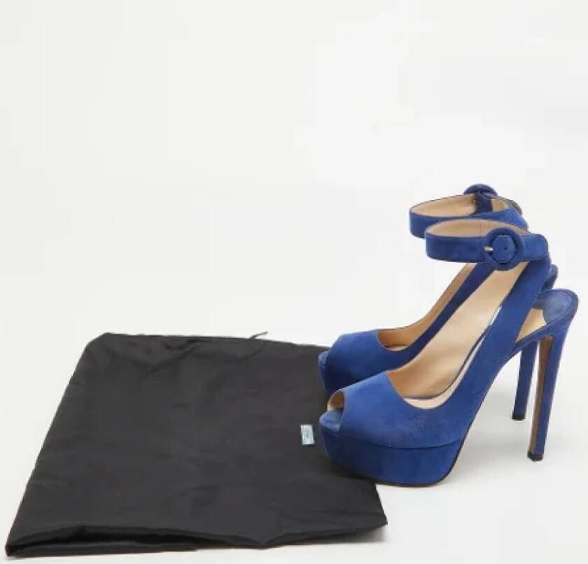 Prada Vintage Pre-owned Suede sandals Blue Dames