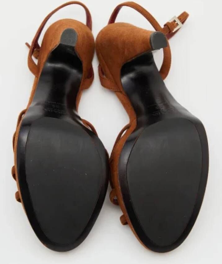 Prada Vintage Pre-owned Suede sandals Brown Dames