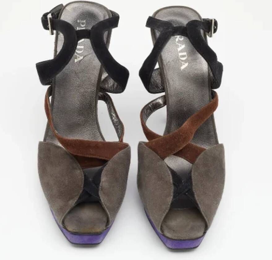 Prada Vintage Pre-owned Suede sandals Multicolor Dames