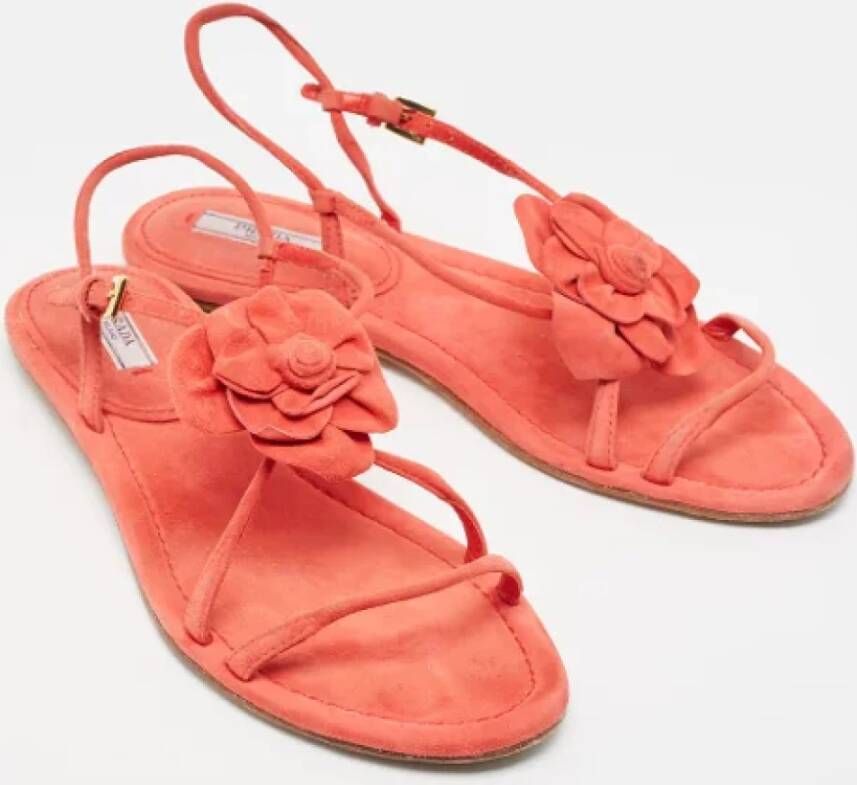 Prada Vintage Pre-owned Suede sandals Pink Dames