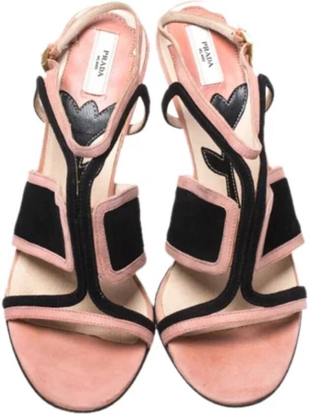 Prada Vintage Pre-owned Suede sandals Pink Dames