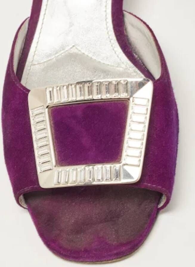 Prada Vintage Pre-owned Suede sandals Purple Dames