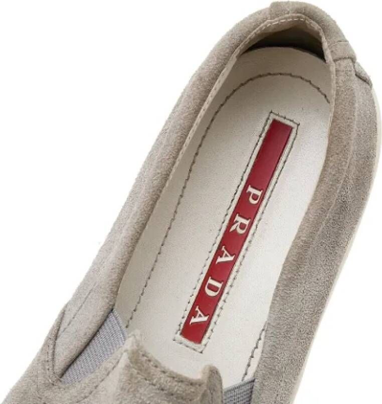 Prada Vintage Pre-owned Suede sneakers Gray Dames