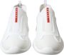 Prada Witte Gebreide Sneakers met Logo Detail White Heren - Thumbnail 2