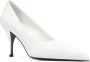 Prada Witte Leren Stiletto Instap Schoenen White Dames - Thumbnail 3