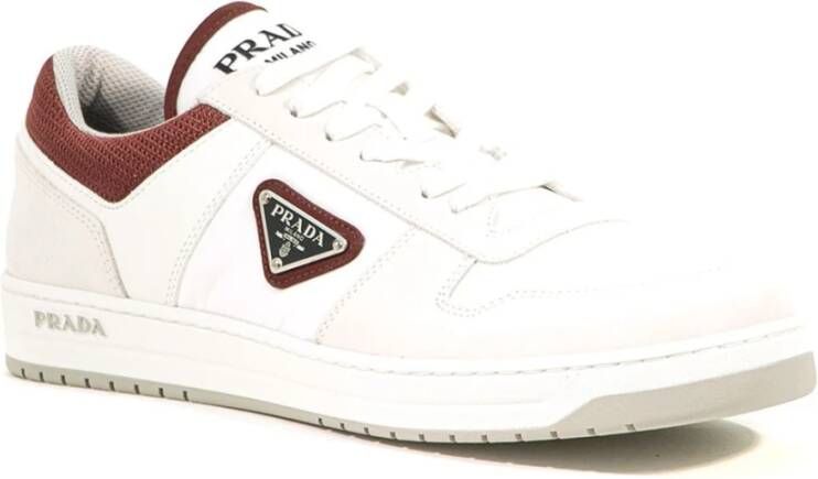 Prada Witte Nylon Low-Top Sneakers White Heren