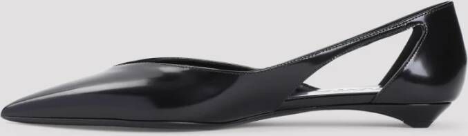 Prada Zwarte Ballerina's Schoenen Elegante Stijl Black Dames