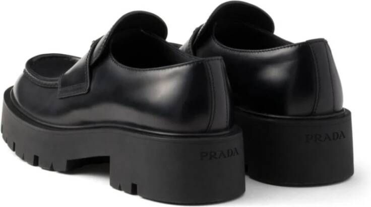 Prada Zwarte Loafer Schoenen voor Mannen Black Heren