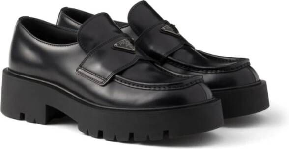 Prada Zwarte Loafer Schoenen voor Mannen Black Heren