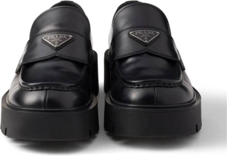 Prada Zwarte Loafer Schoenen voor Mannen Black Heren