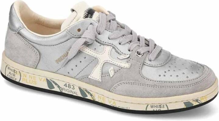 Premiata Basket Style Sneaker met Uitgesneden Details Gray Dames