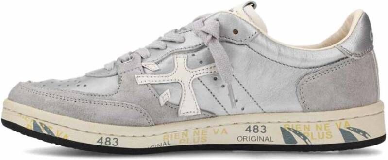 Premiata Basket Style Sneaker met Uitgesneden Details Gray Dames