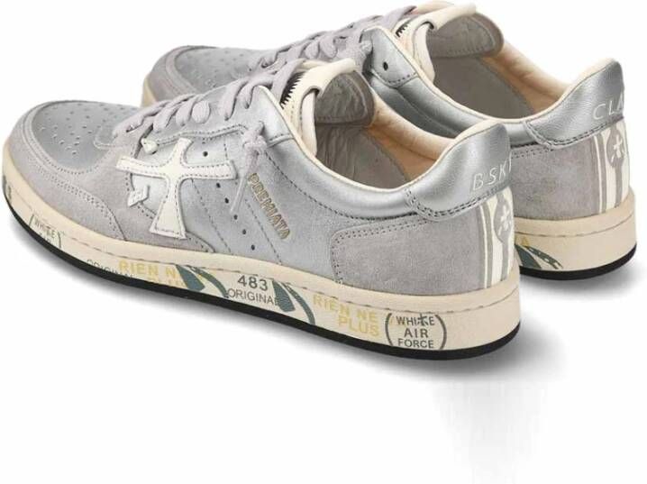 Premiata Basket Style Sneaker met Uitgesneden Details Gray Dames