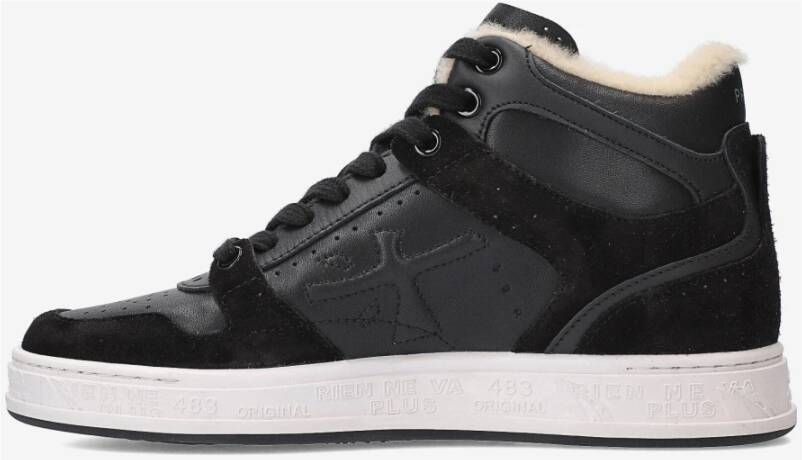 Premiata Basketbal-geïnspireerde couture sneaker met Brogue-details Black Heren