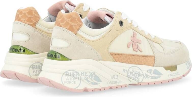 Premiata Beige en roze suède sneaker model Mased Multicolor Dames