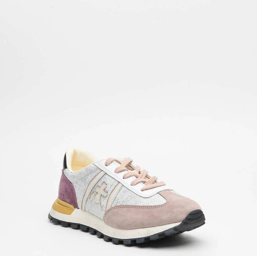 Premiata Beige Grijs en Paars Suède en Stoffen Sneakers Multicolor Dames