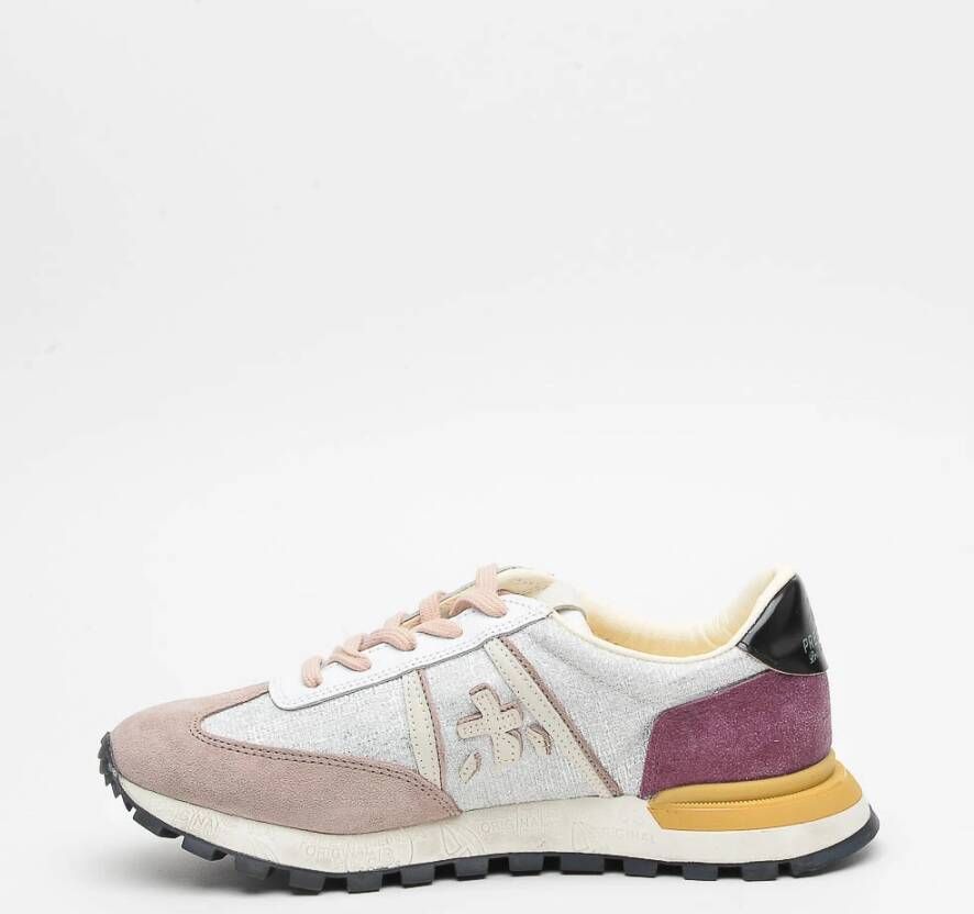 Premiata Beige Grijs en Paars Suède en Stoffen Sneakers Multicolor Dames