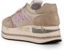 Premiata Beige Leren en Stoffen Sneakers Beige Dames - Thumbnail 2