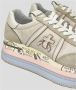 Premiata Beige Leren Sneaker met Dubbele Platform Multicolor Dames - Thumbnail 4