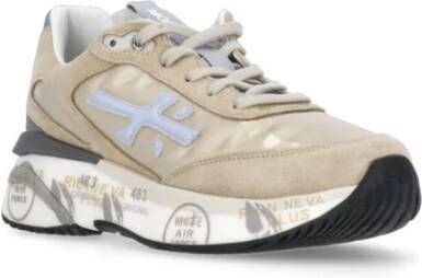 Premiata Beige Leren Sneakers met Logo Detail Beige Dames