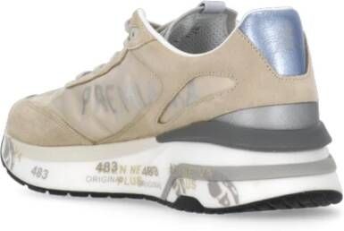 Premiata Beige Leren Sneakers met Logo Detail Beige Dames