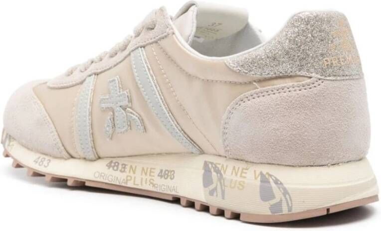 Premiata Beige Lucy Sneakers met Glitterdetails Beige Dames