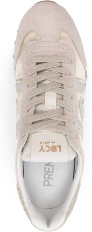 Premiata Beige Lucy Sneakers met Glitterdetails Beige Dames