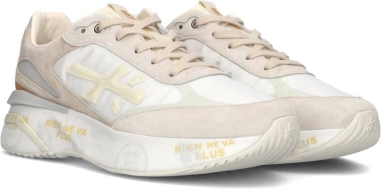 Premiata Beige Moerun Lage Sneakers White Heren