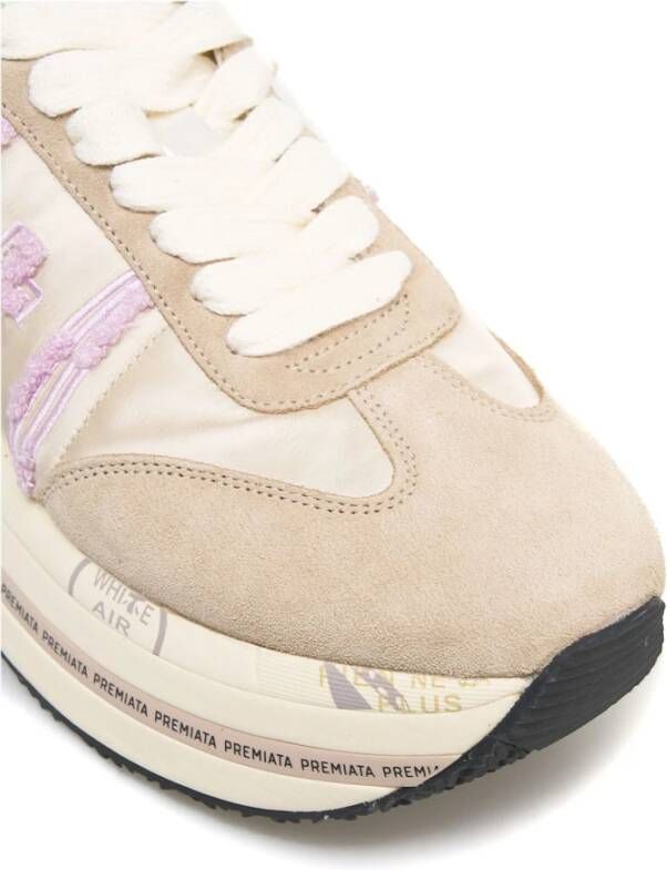 Premiata Beige Platform Sneakers Beth Beige Dames