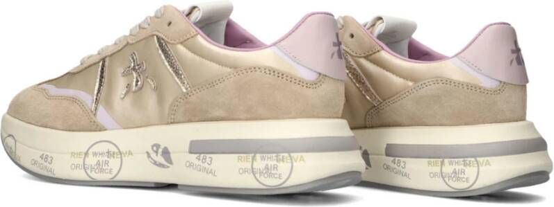 Premiata Beige Sneaker Cassie met Uniek Ontwerp Beige Dames