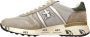 Premiata Logo Sneakers Suède Rubberen Zool Canvas Beige Heren - Thumbnail 3