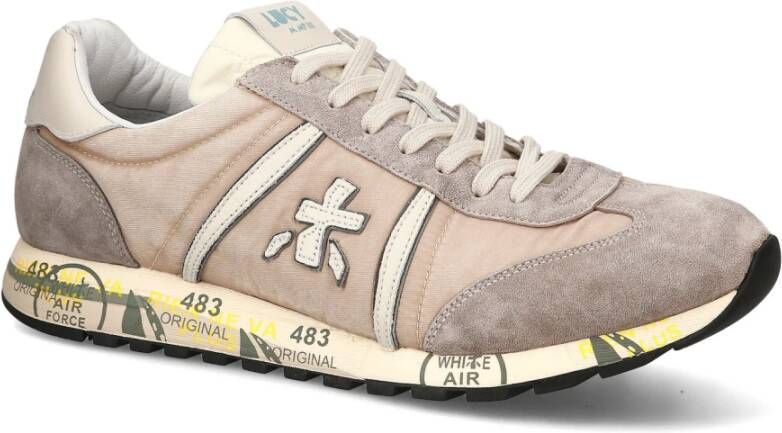 Premiata Beige Sneakers Lucy Model Suède Multicolor Heren