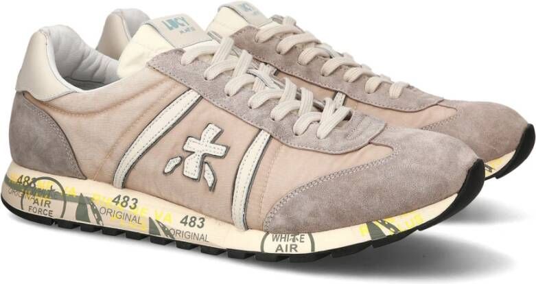 Premiata Beige Sneakers Lucy Model Suède Multicolor Heren