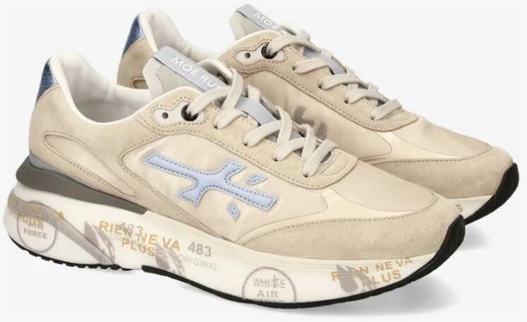 Premiata Beige Sneakers met 4.5 cm Hoogte Beige Dames