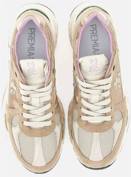 Premiata Beige Sneakers met 4cm Hoogte Beige Dames