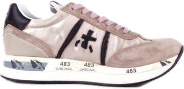 Premiata Beige Sneakers met Logo Detail Beige Dames