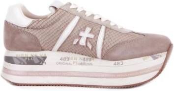 Premiata Beige Sneakers met Suède Details Beige Dames