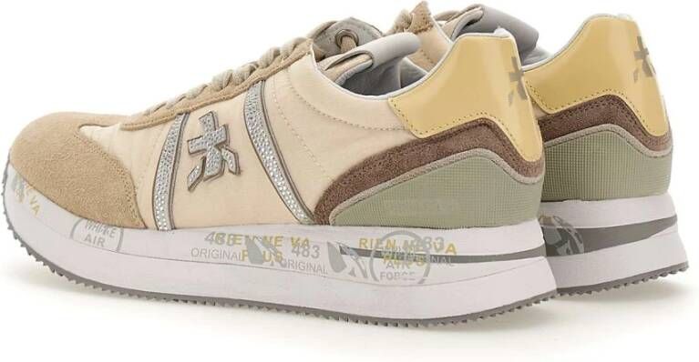 Premiata Stijlvolle Beige Sneakers voor Vrouwen Multicolor Dames