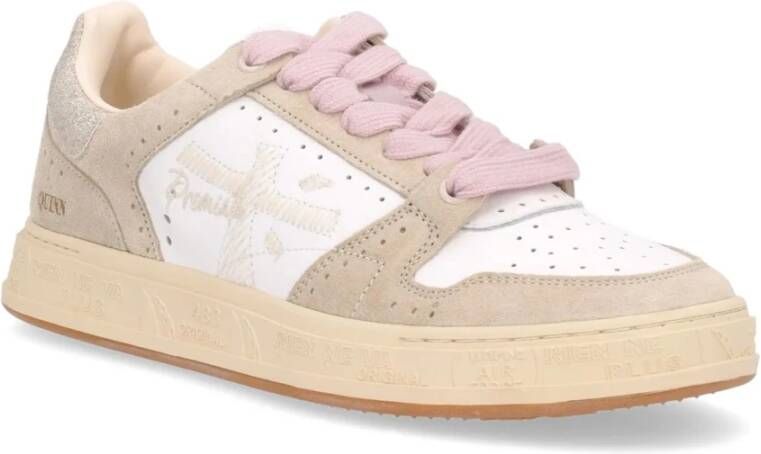 Premiata Beige Sneakers van Suède en Leer Beige Dames